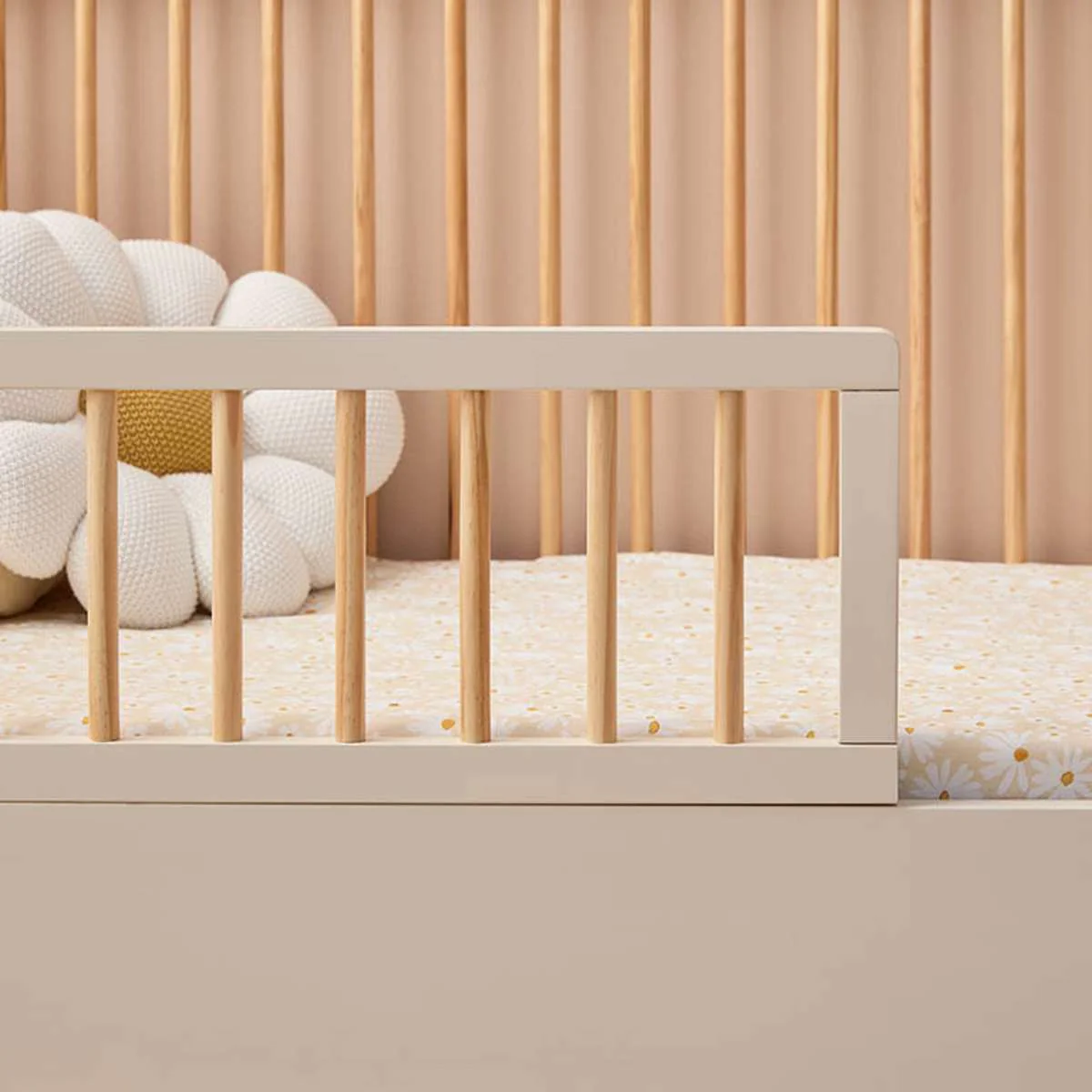 Addison Cot Toddler Half Frame - Putty/Natural - Image 7
