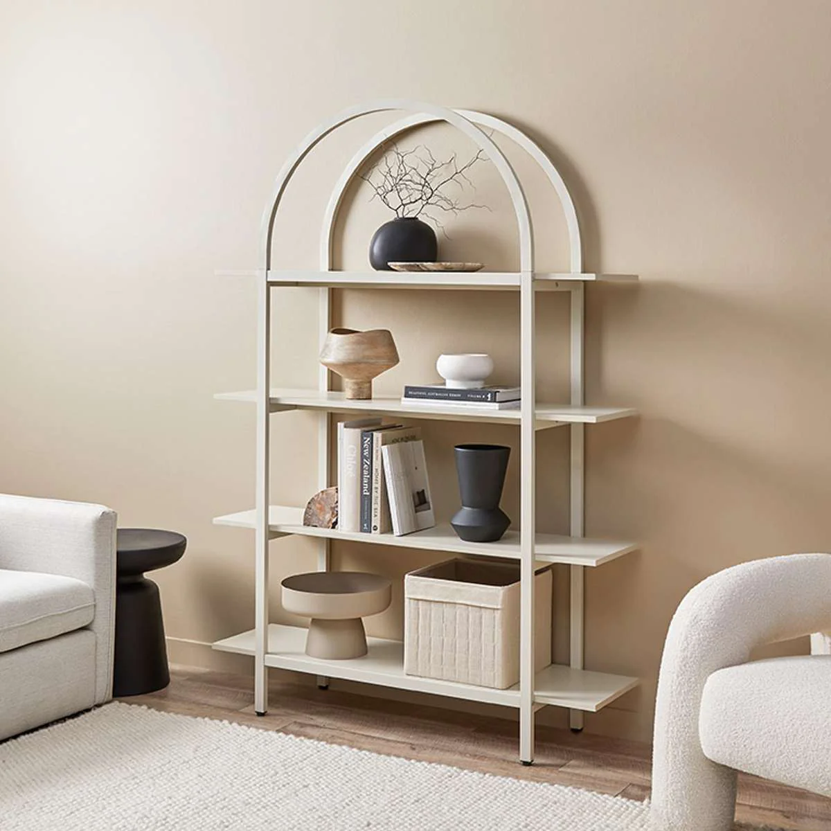 Alfie Arched Shelves - Beige - Image 3