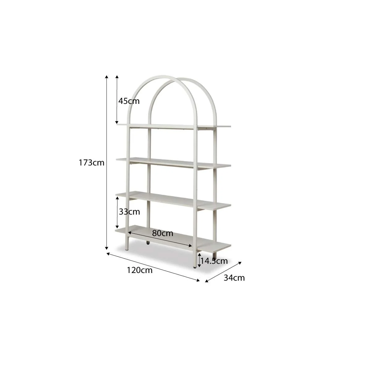 Alfie Arched Shelves - Beige - Image 9