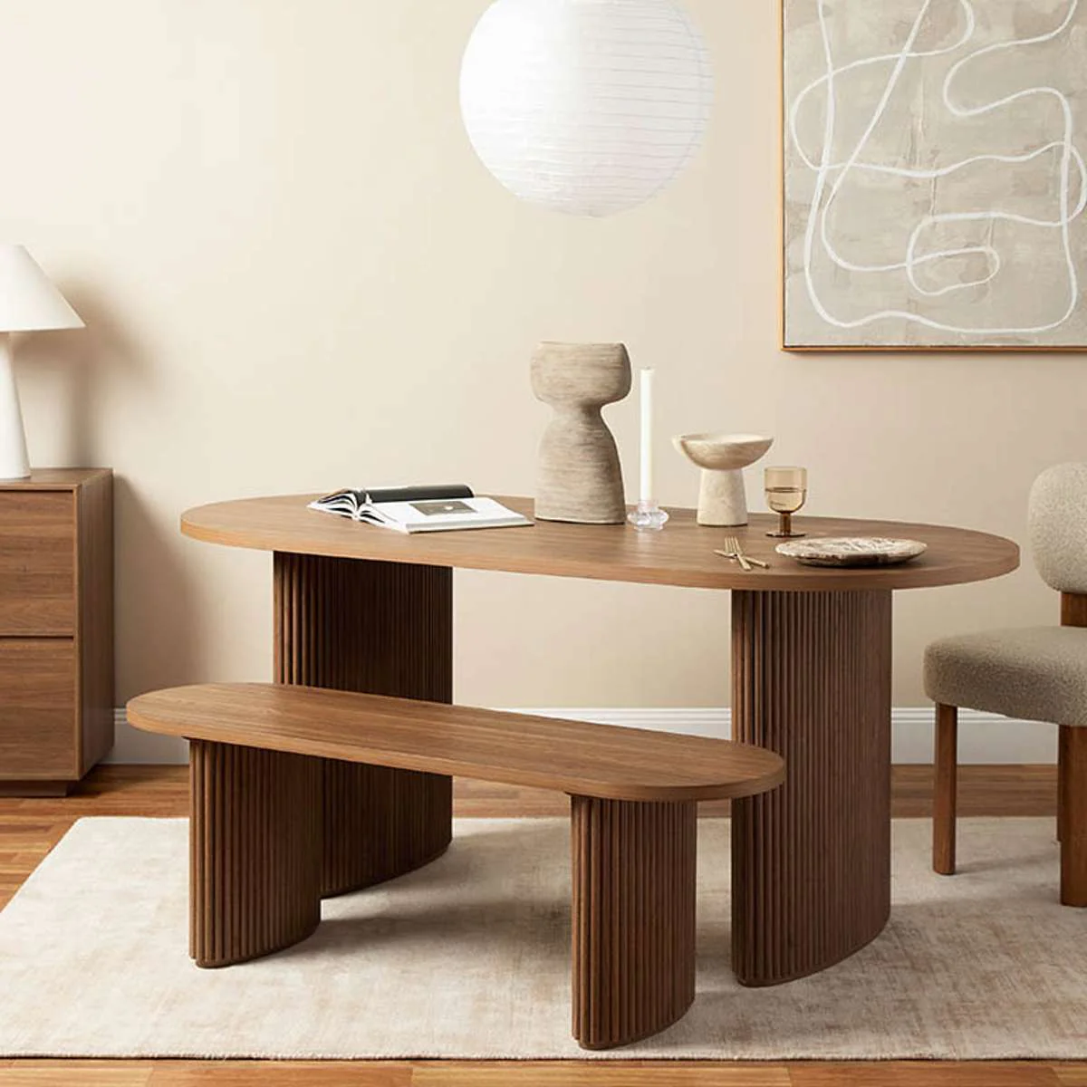 Amara Bench Seat - Walnut - Image 3