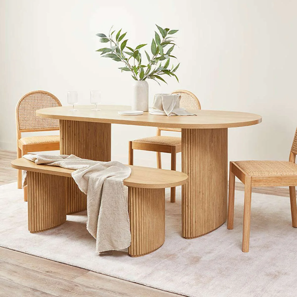 Amara Six Seater Dining Table - Natural - Image 4