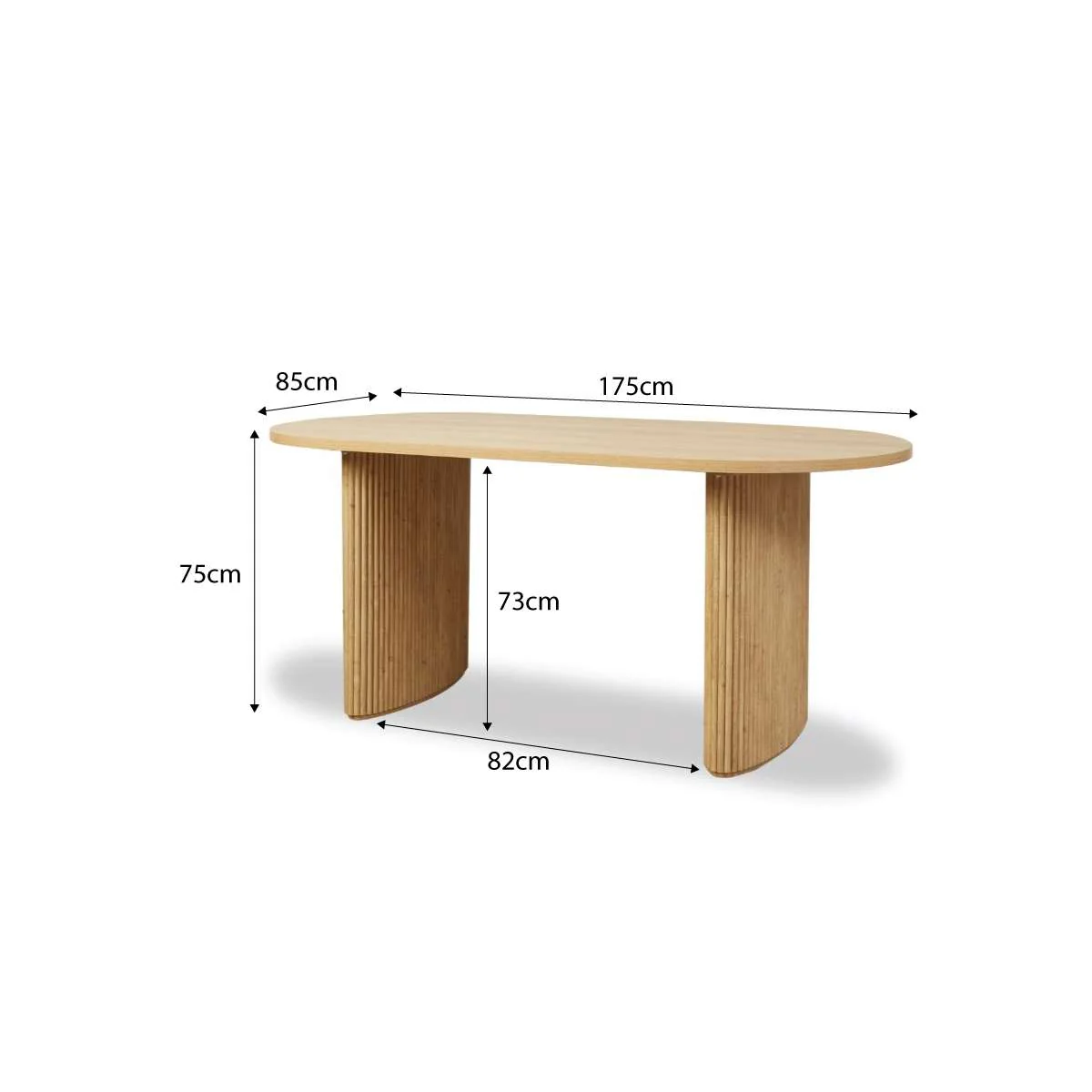 Amara Six Seater Dining Table - Natural - Image 18