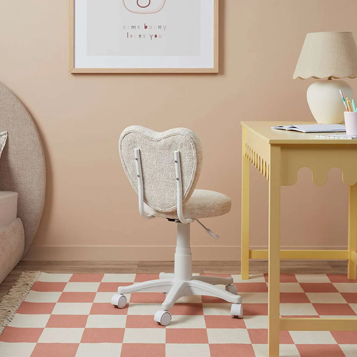 Amour Desk Chair - Cream - Image 3
