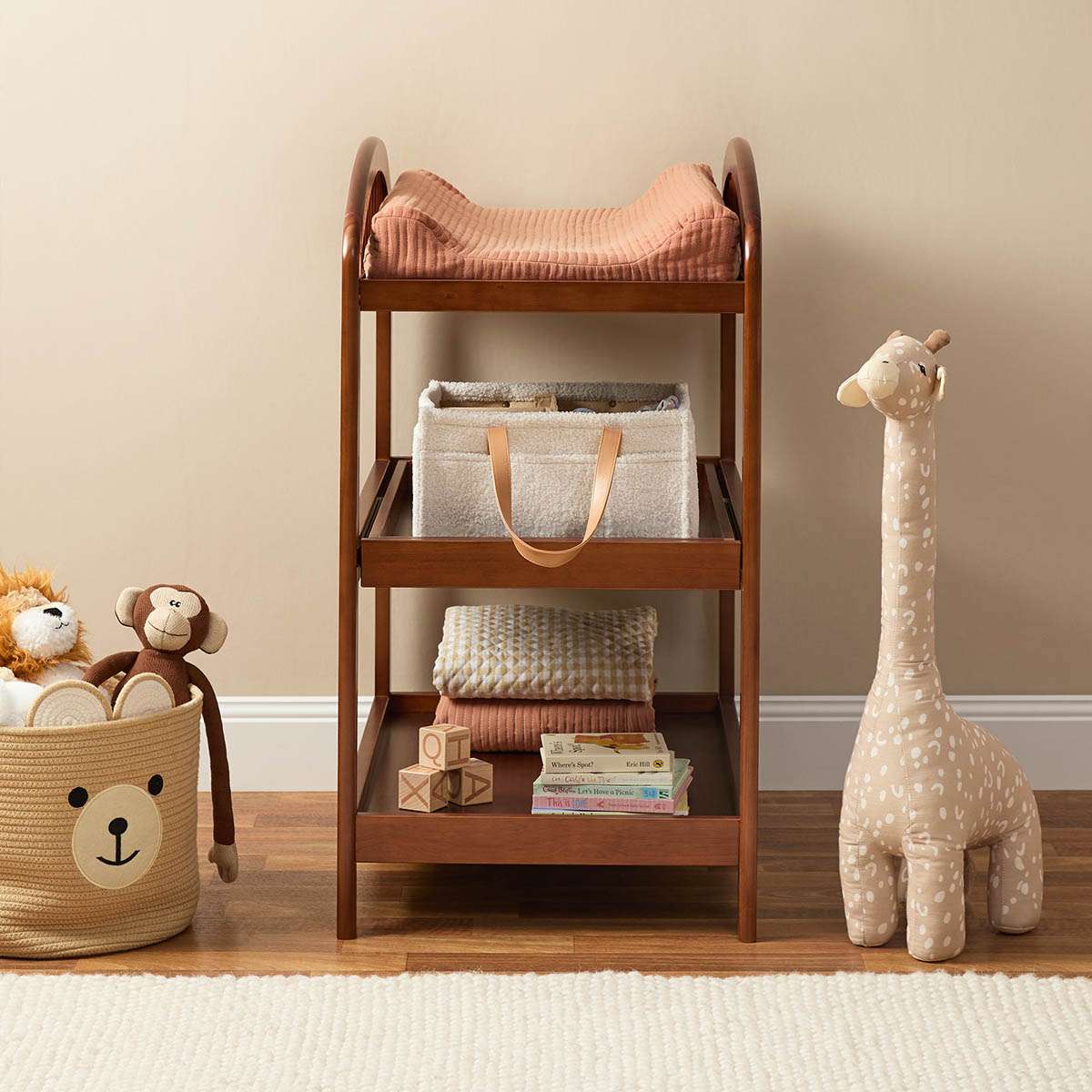 Archie 2 Shelf Change Table - Hazelnut - Image 7
