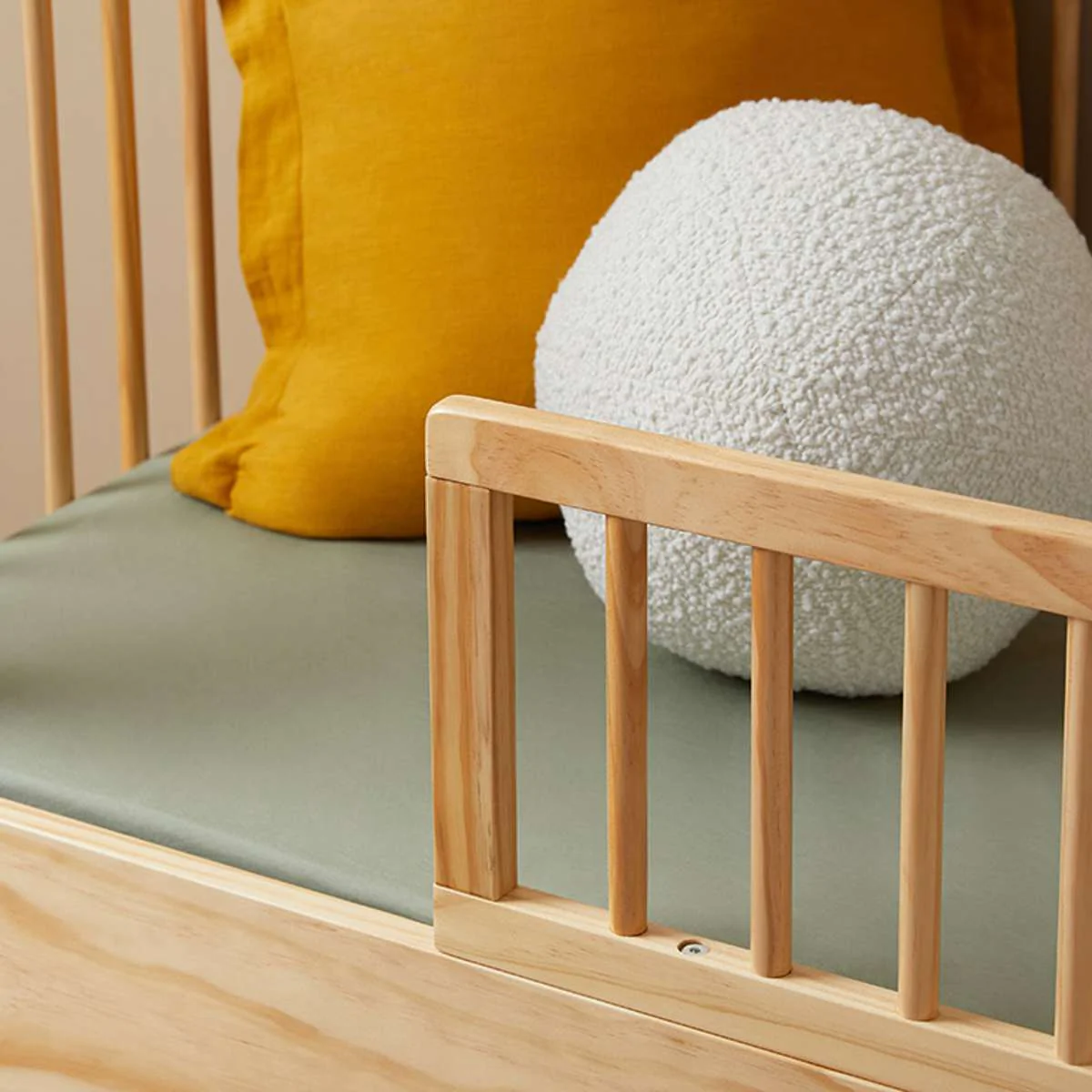 Archie Cot Toddler Bed Half Frame - Natural - Image 5