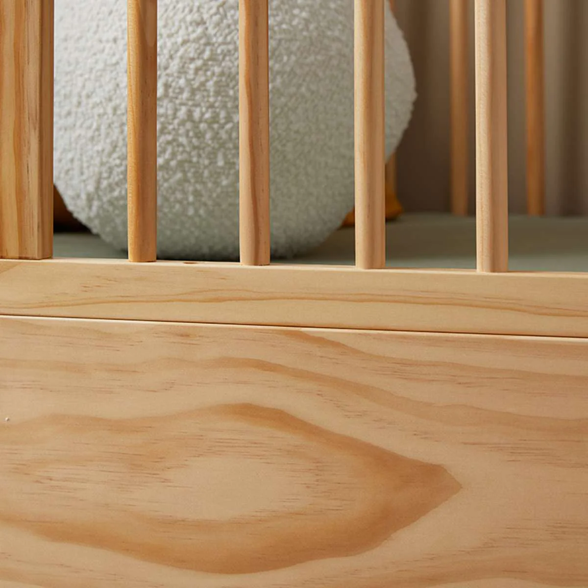 Archie Cot Toddler Bed Half Frame - Natural - Image 9