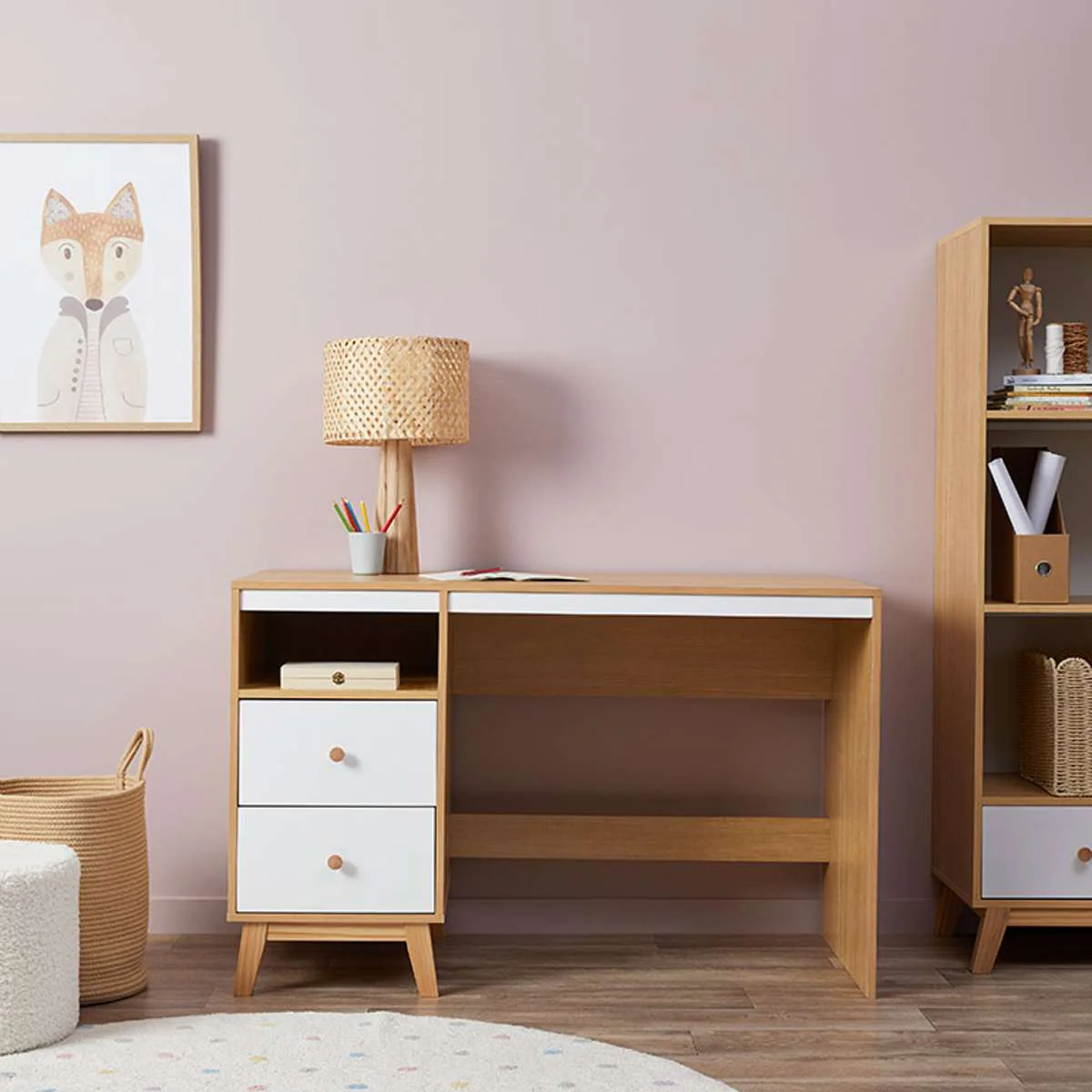 Aspen Desk - White/Natural - Image 3