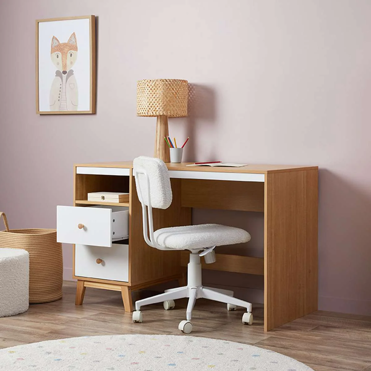 Aspen Desk - White/Natural - Image 5