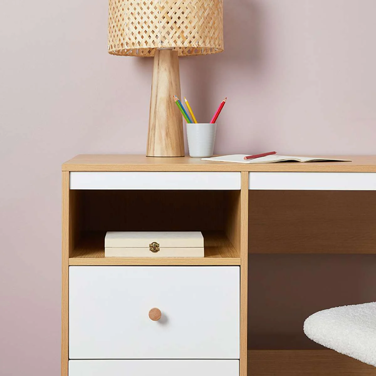 Aspen Desk - White/Natural - Image 7