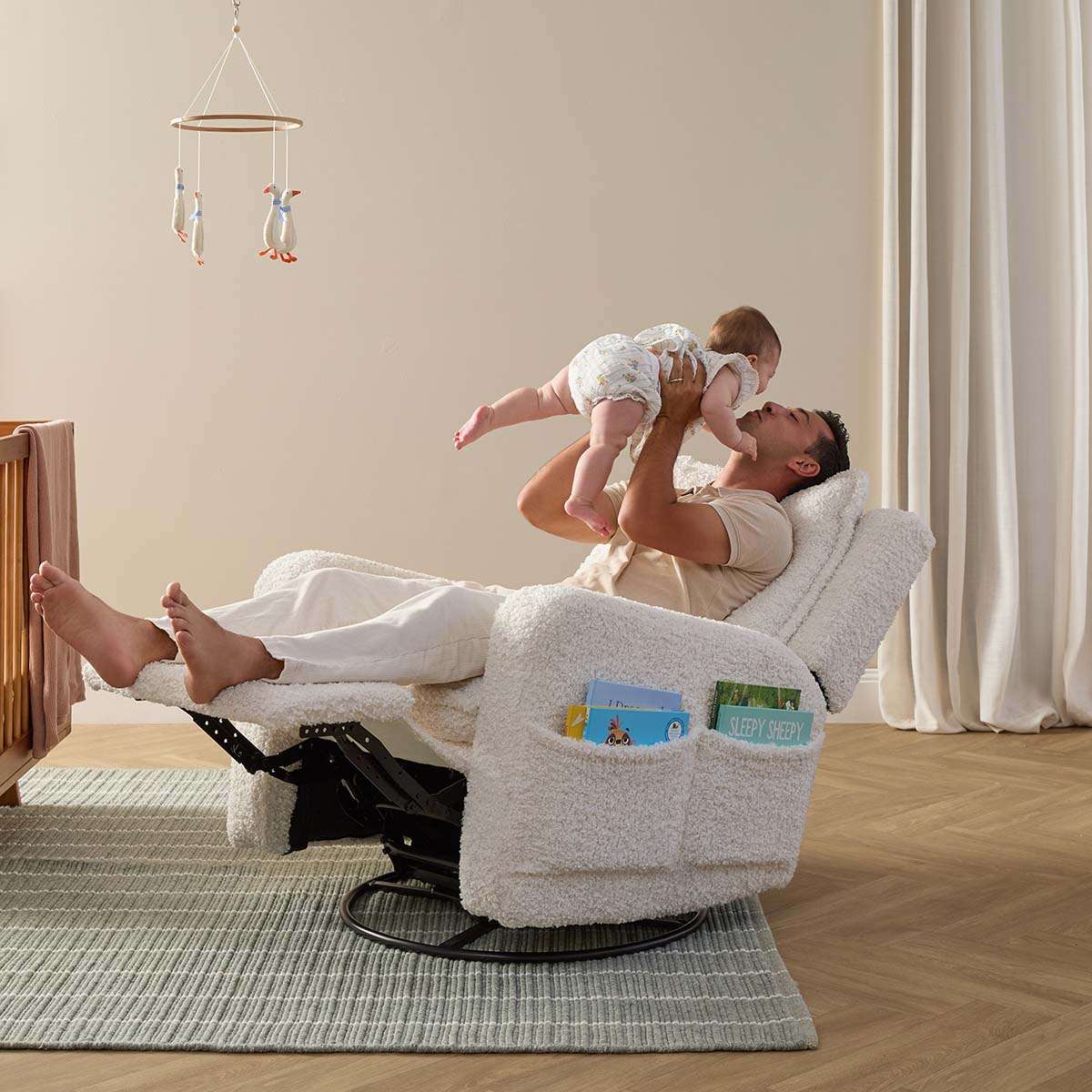 Aspen Natural and Recliner Six Piece Nursery Furniture Set - Image 3