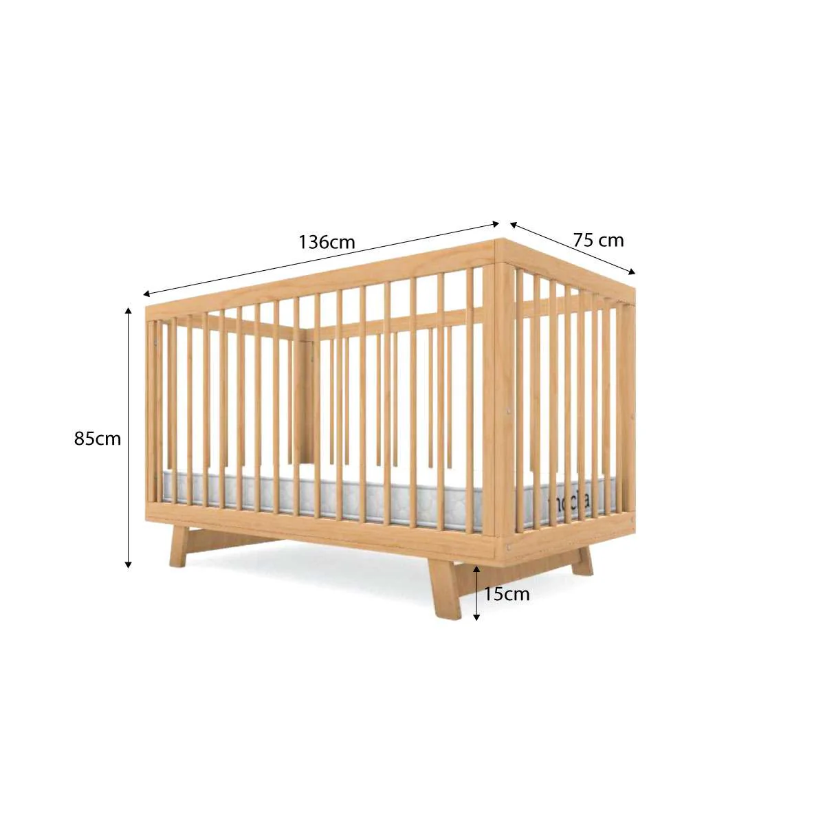 Aspen Natural 3-in-1 Cot Conversion Bundle - Image 10