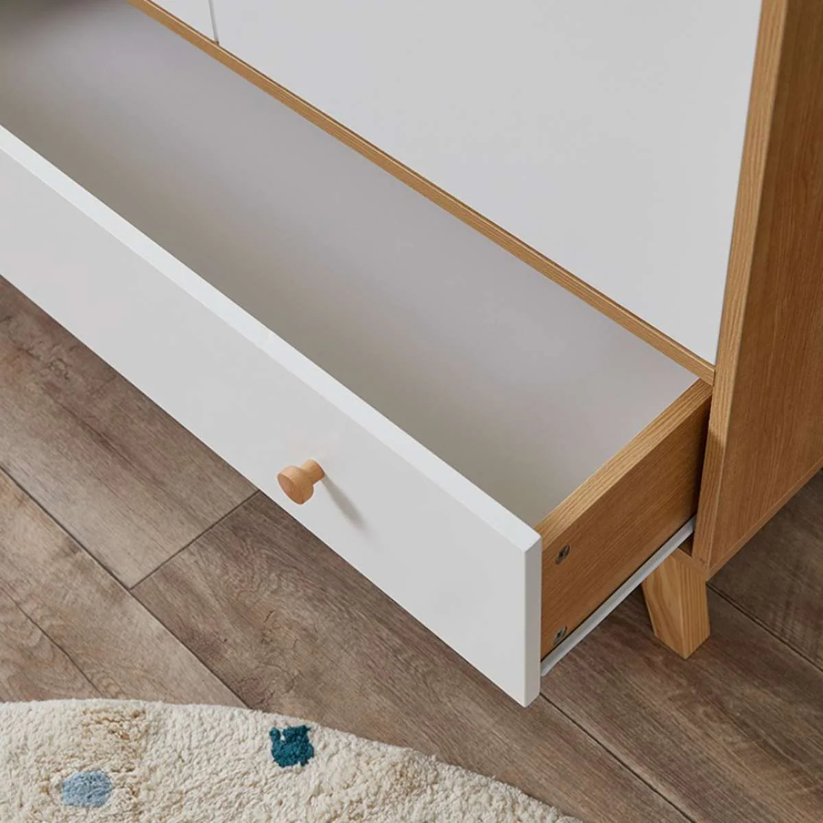 Aspen Wardrobe - White/Natural - Image 11