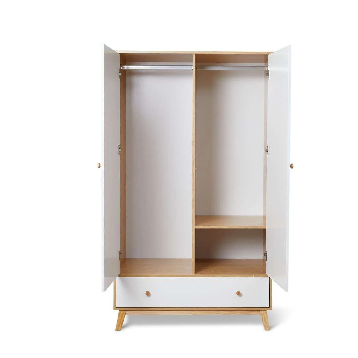 Aspen Wardrobe - White/Natural - Image 13