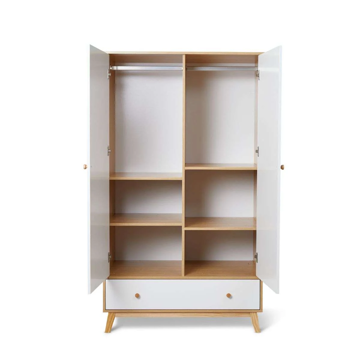 Aspen Wardrobe - White/Natural - Image 14