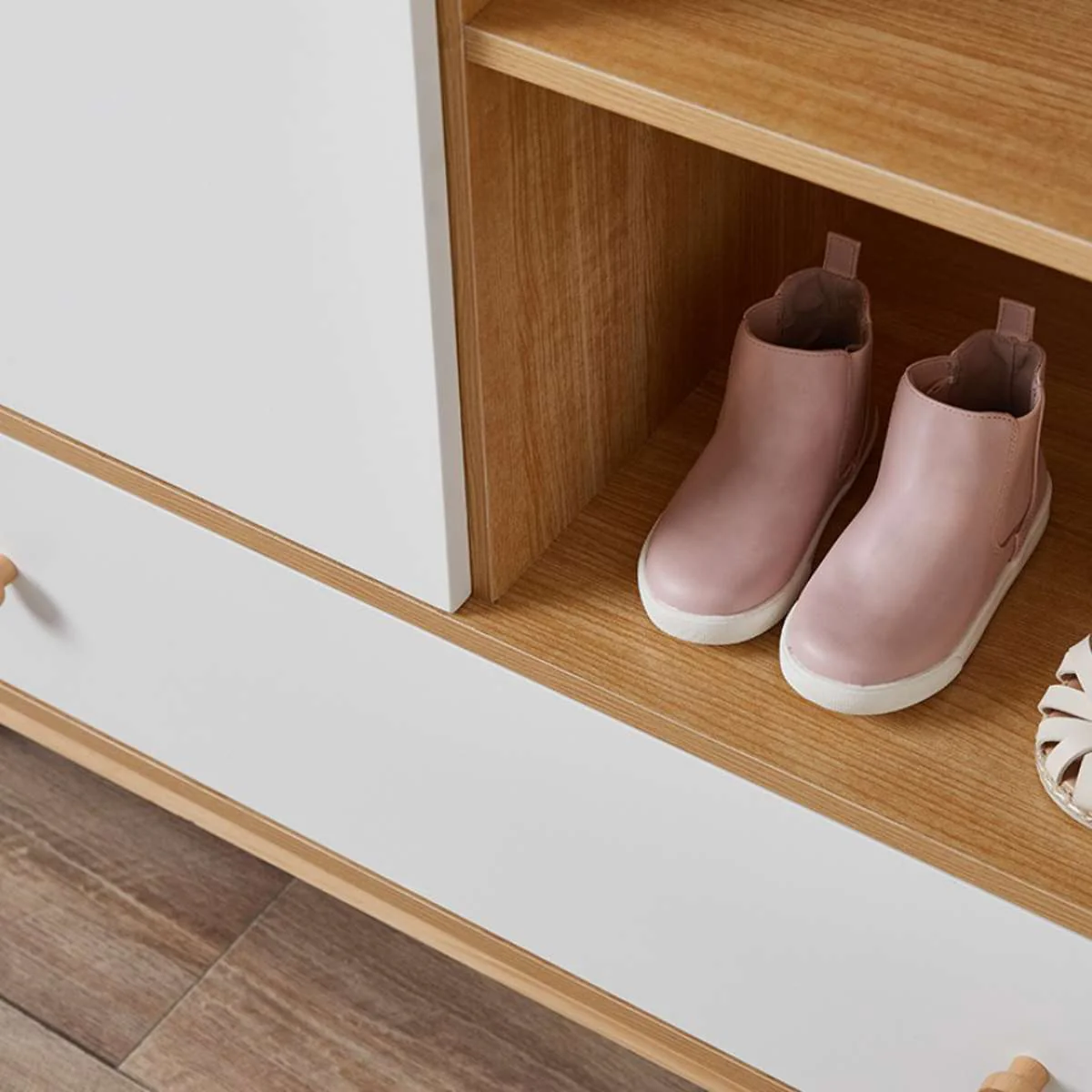 Aspen Wardrobe - White/Natural - Image 5