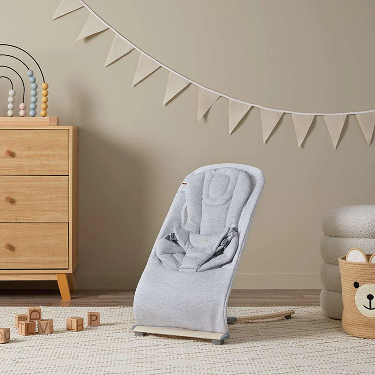 Aubrey Padded Bouncer - Soft Grey - Image 6