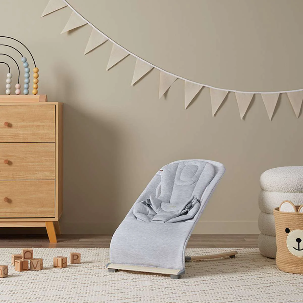 Aubrey Padded Bouncer - Soft Grey - Image 7