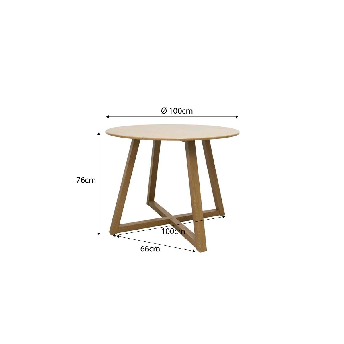 Avalon 4 Seater Dining Table - Natural - Image 8