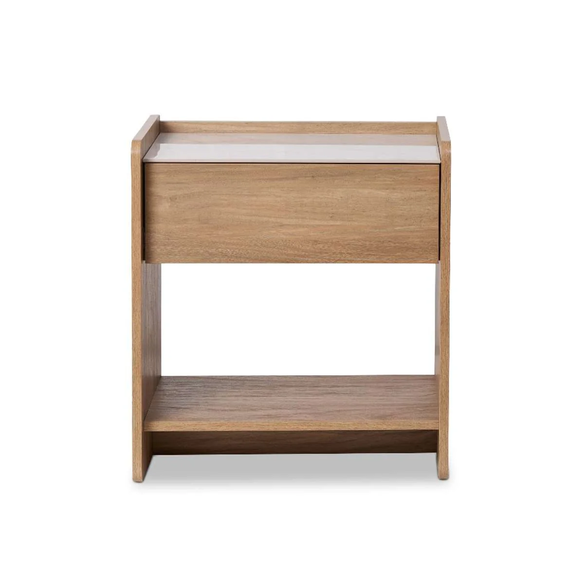 Avery Stone Top Bedside Table - Pecan - Image 11