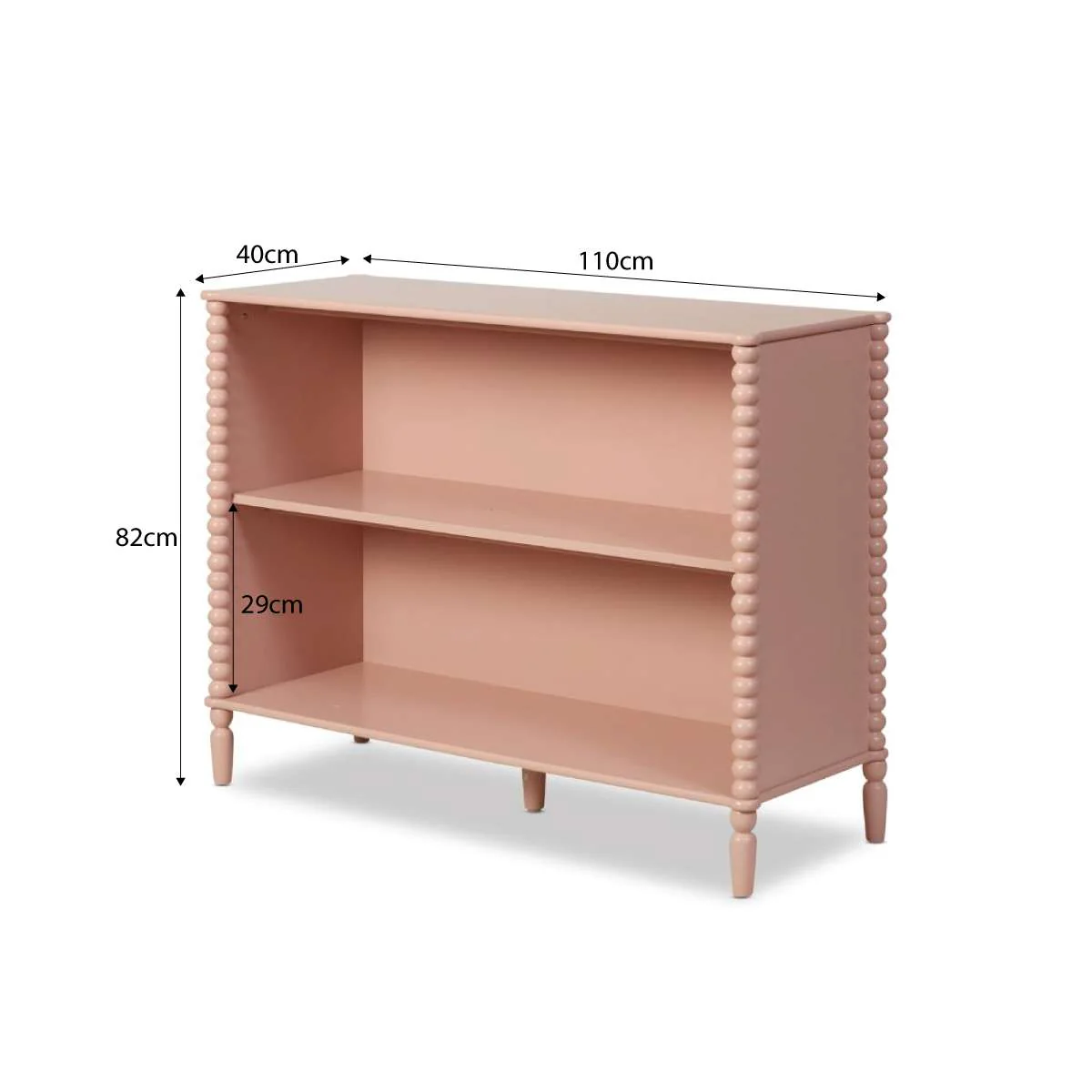 Betti Bobbin Low Bookcase - Pink - Image 8