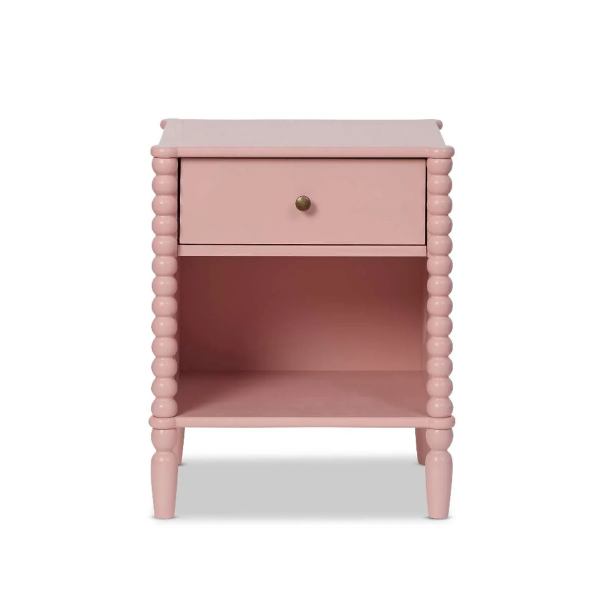 Betti Bobbin One Drawer Bedside Table - Pink - Image 10