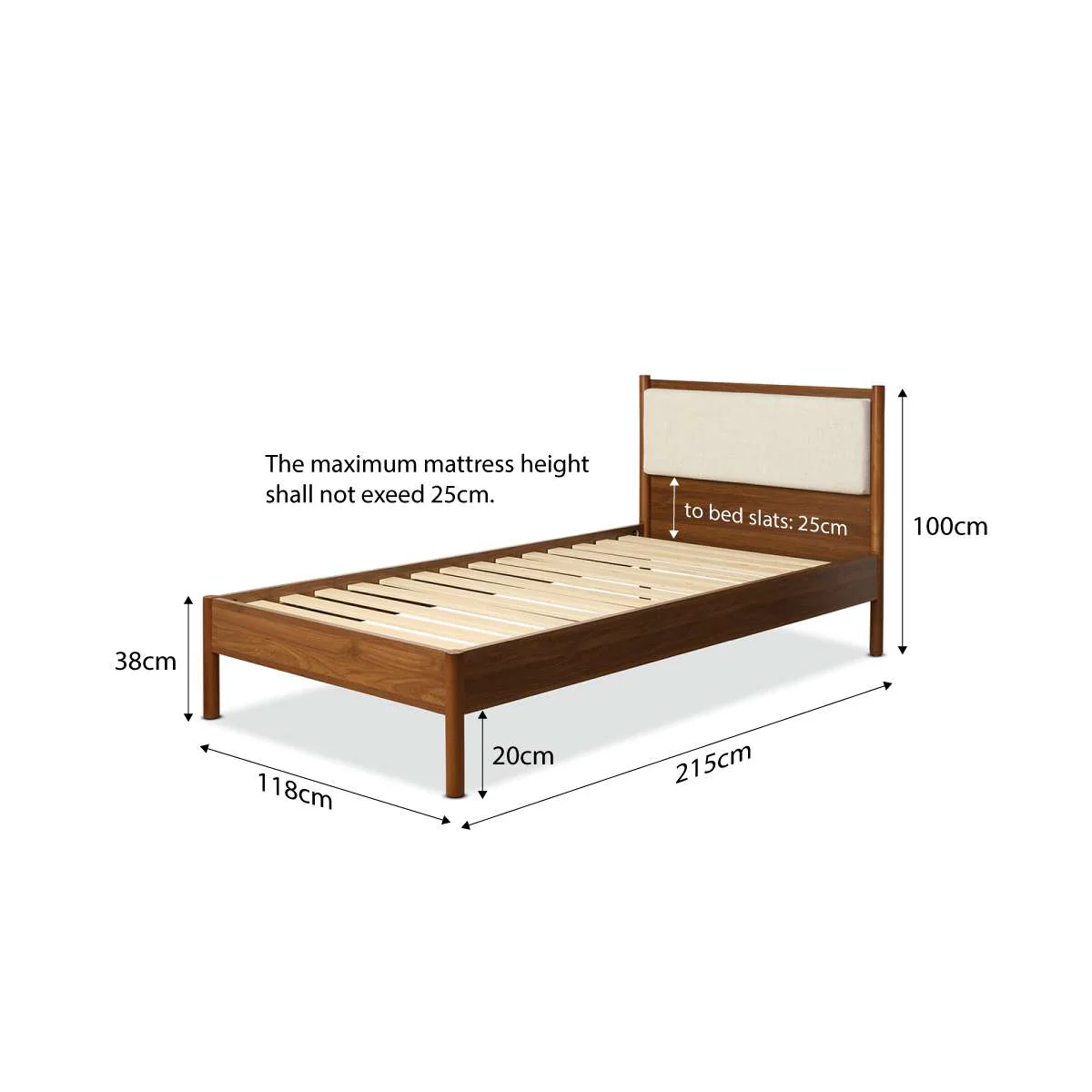 Blair King Single Bed - Walnut - Image 9