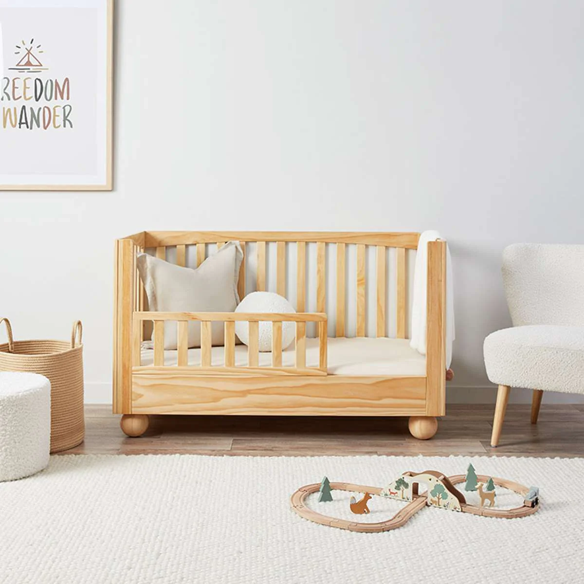Blake Cot Toddler Bed Half Frame - Natural - Image 2