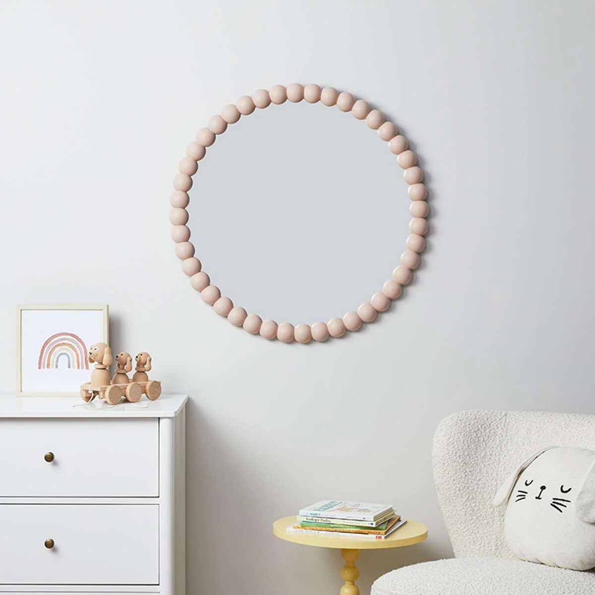 Bobbin Mirror - Round - Pink - Image 4