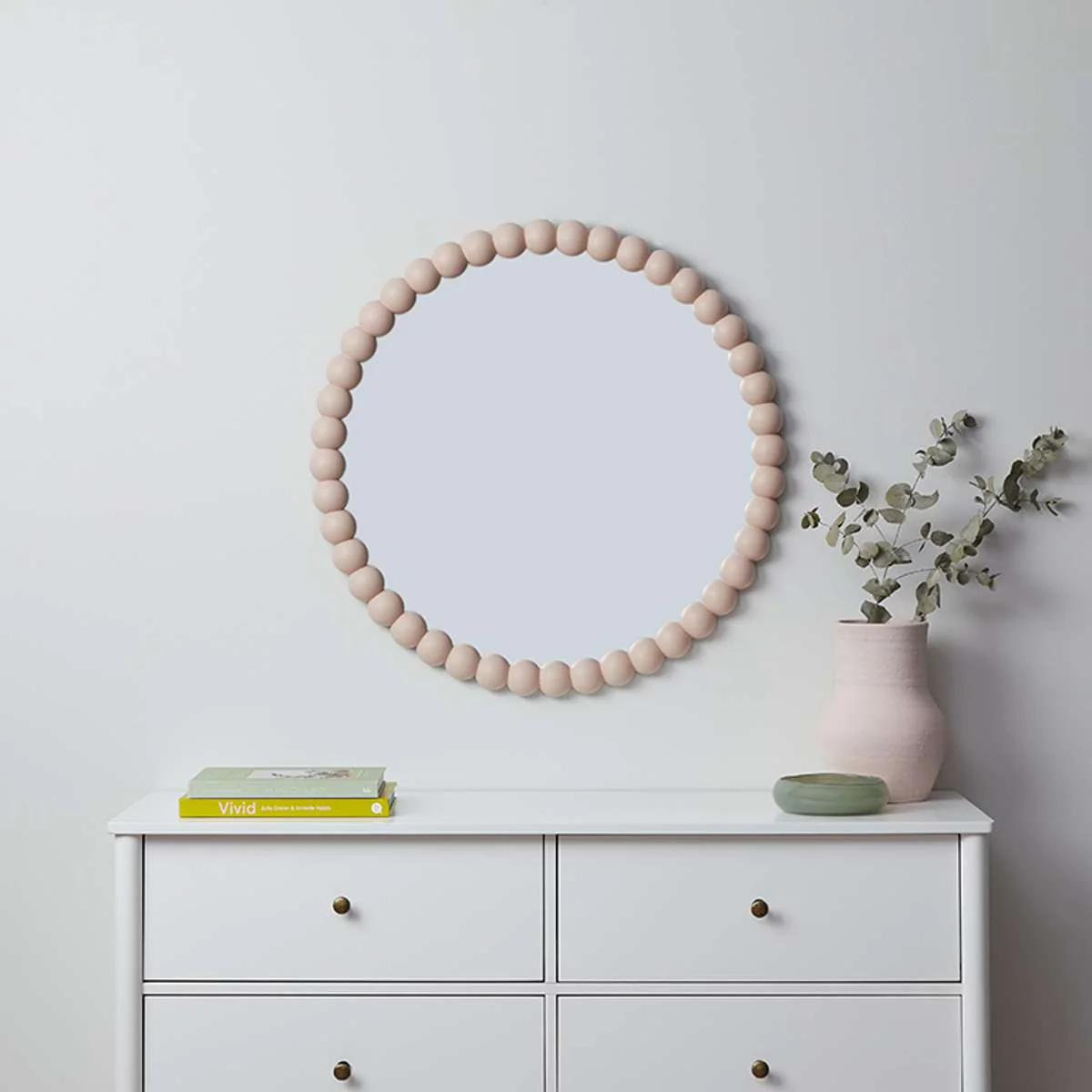 Bobbin Mirror - Round - Pink - Image 5