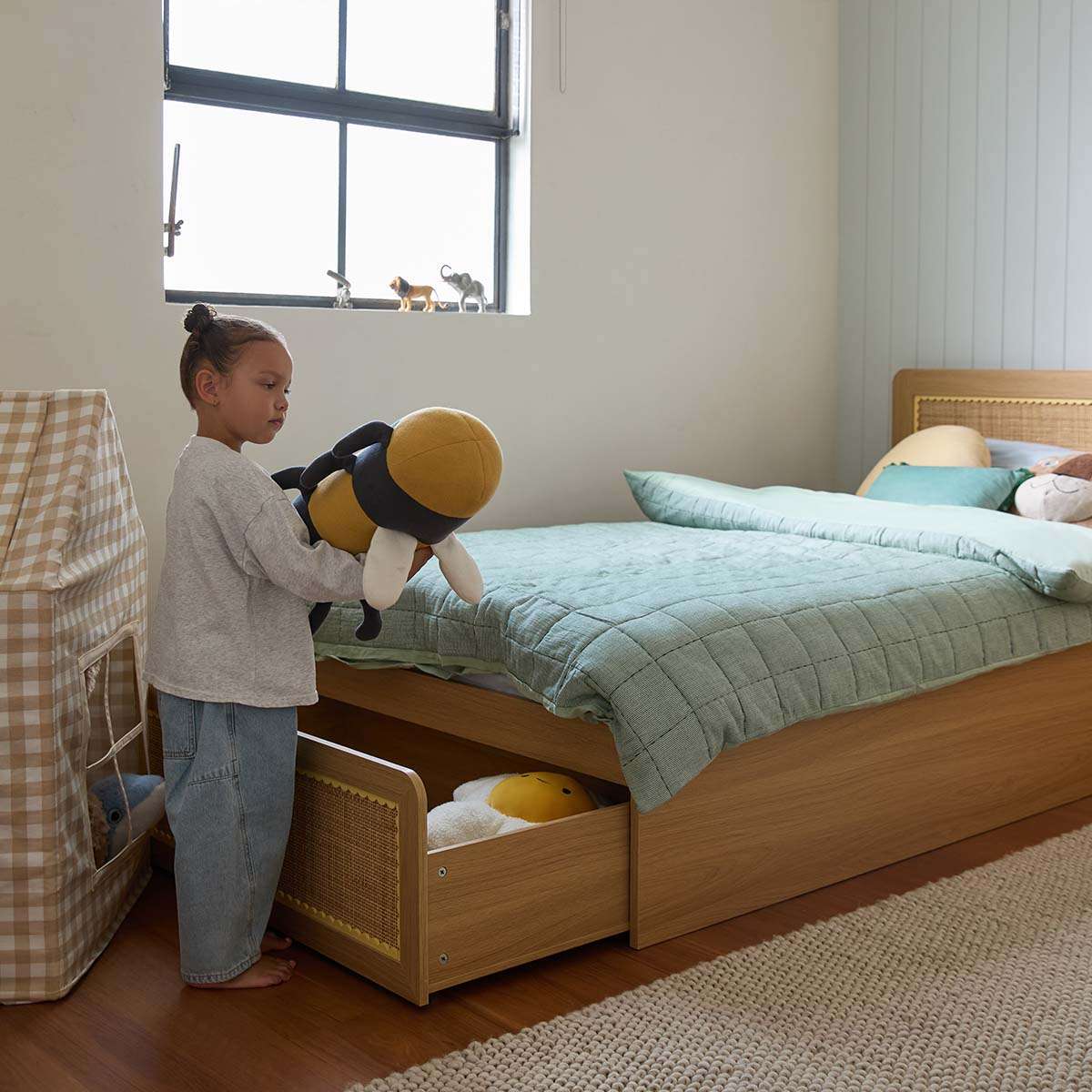 Bonnie Storage King Single Bed - Natural - Image 7