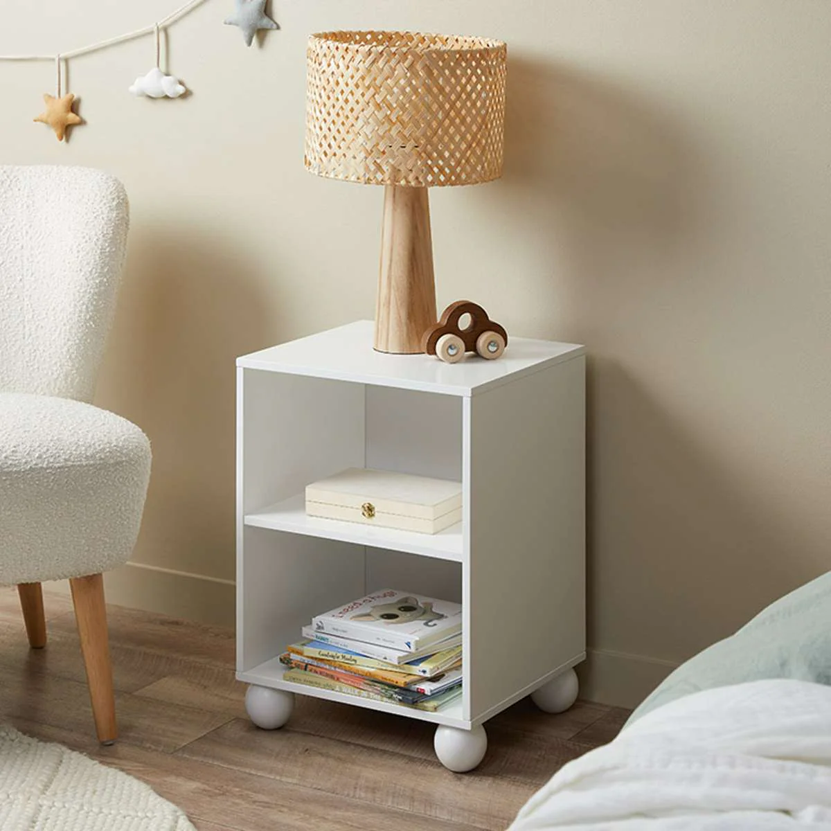 Bubble Ball Feet Side Table - White - Image 3