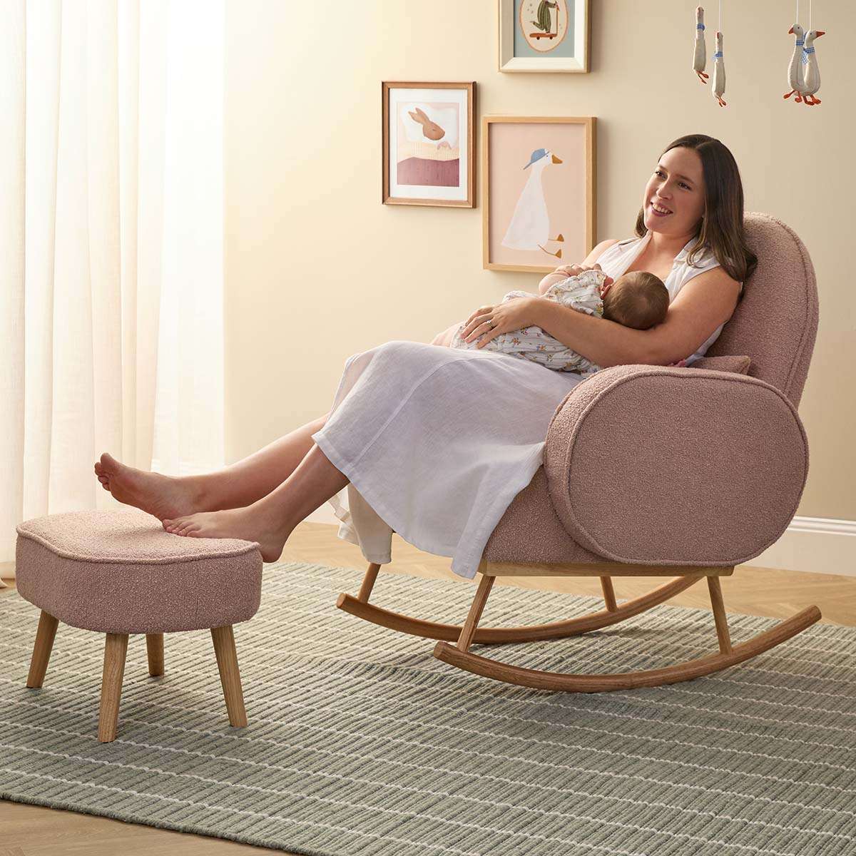 Buddy 2-in-1 Rocking Chair - Blush - Image 10