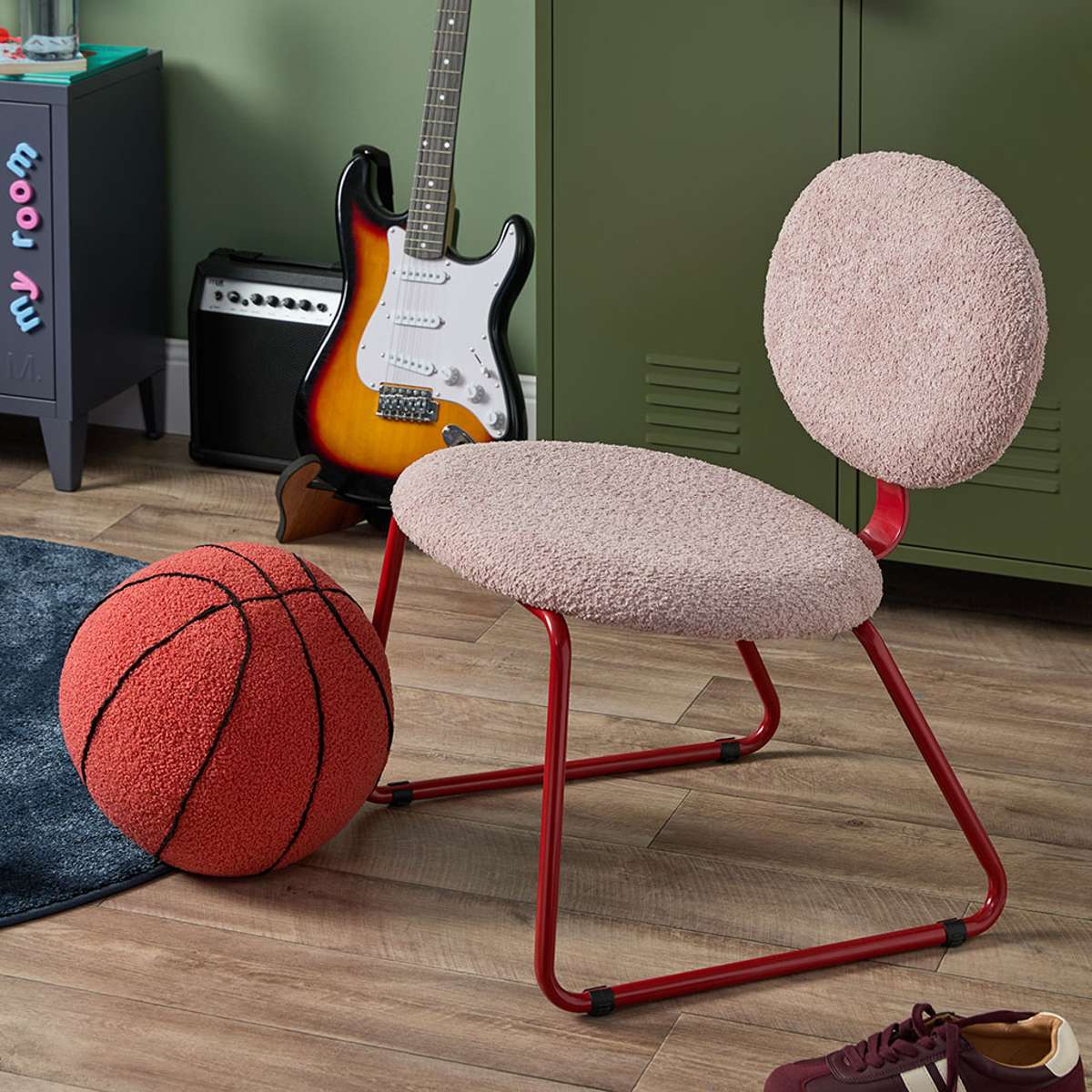 Charley Easy Chair - Pink/Red - Image 4