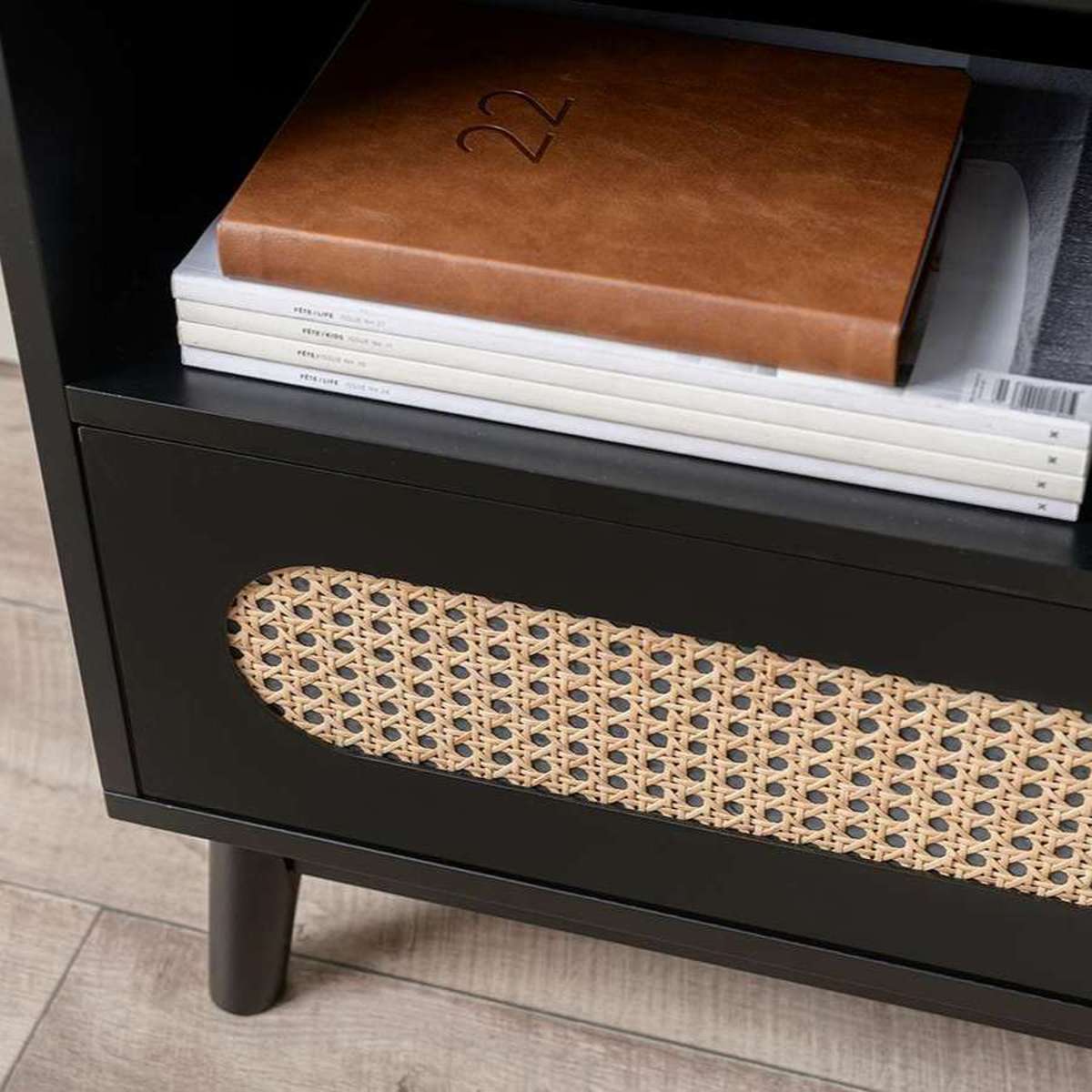 Claremont Bedside Table - Black - Image 5