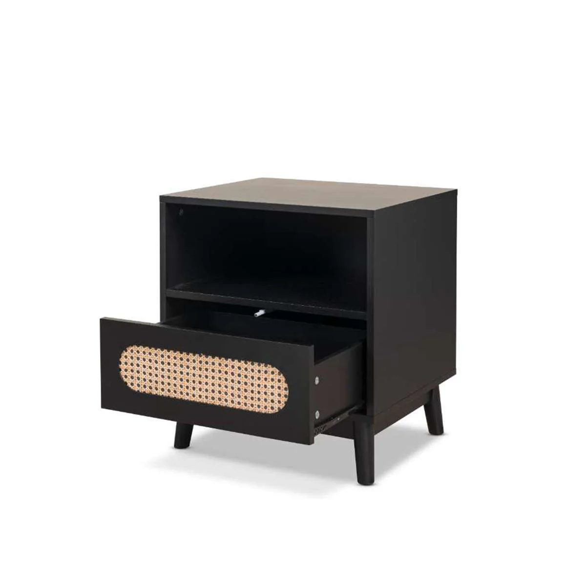 Claremont Bedside Table - Black - Image 9