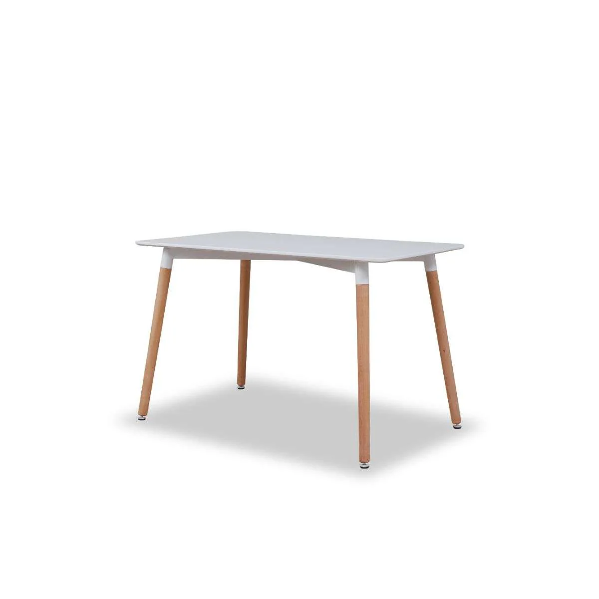 Contemporary 4 Seater Dining Table - White - Image 8