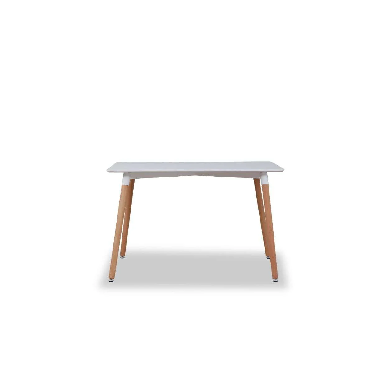 Contemporary 4 Seater Dining Table - White - Image 9