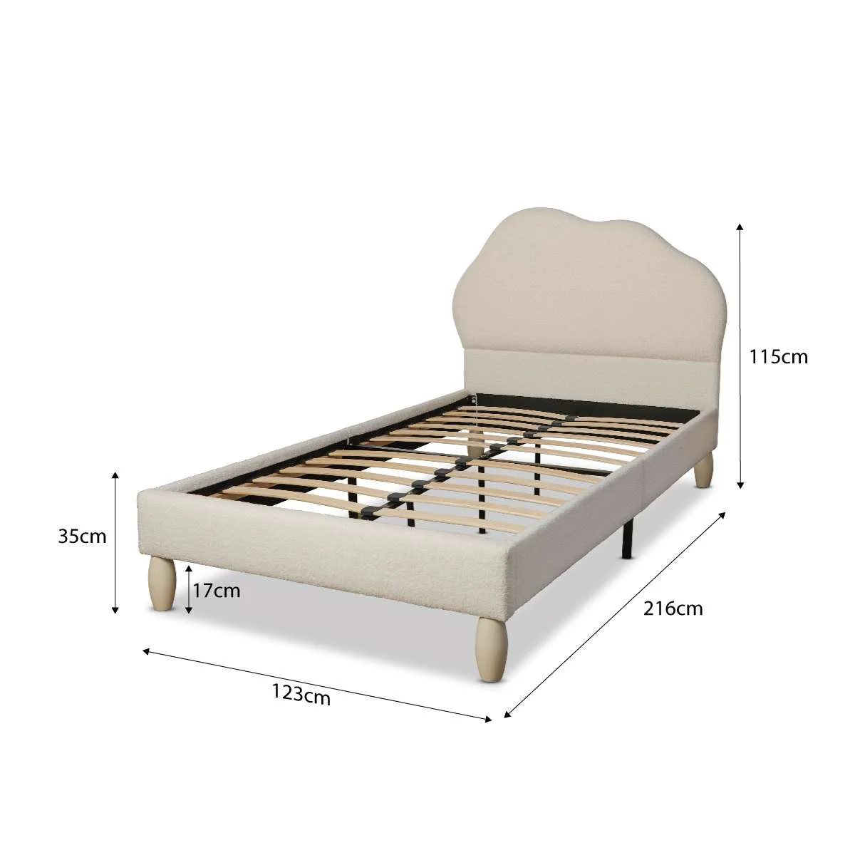 Cosy Cloud King Single Bed - Ivory - Image 13