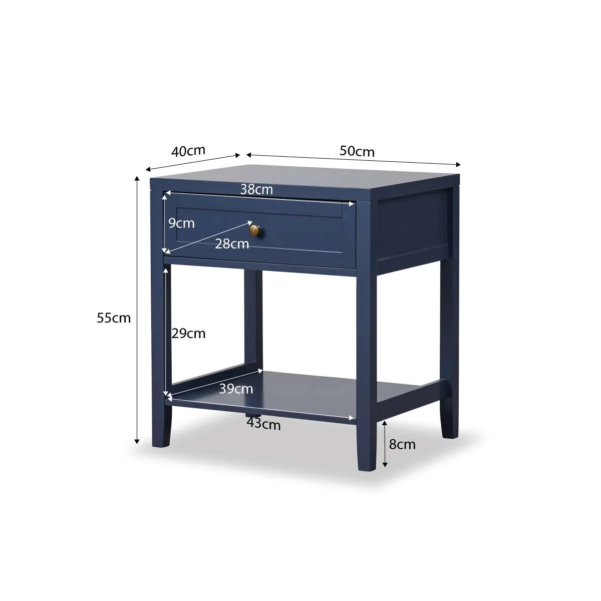 Cove Bedside Table - Midnight - Image 9