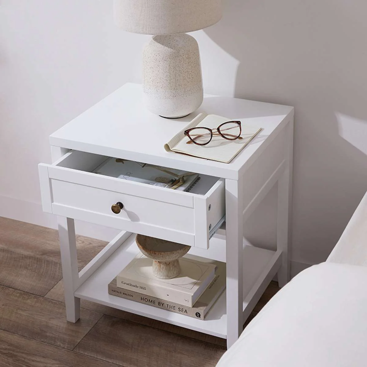 Cove Bedside Table - White - Image 5