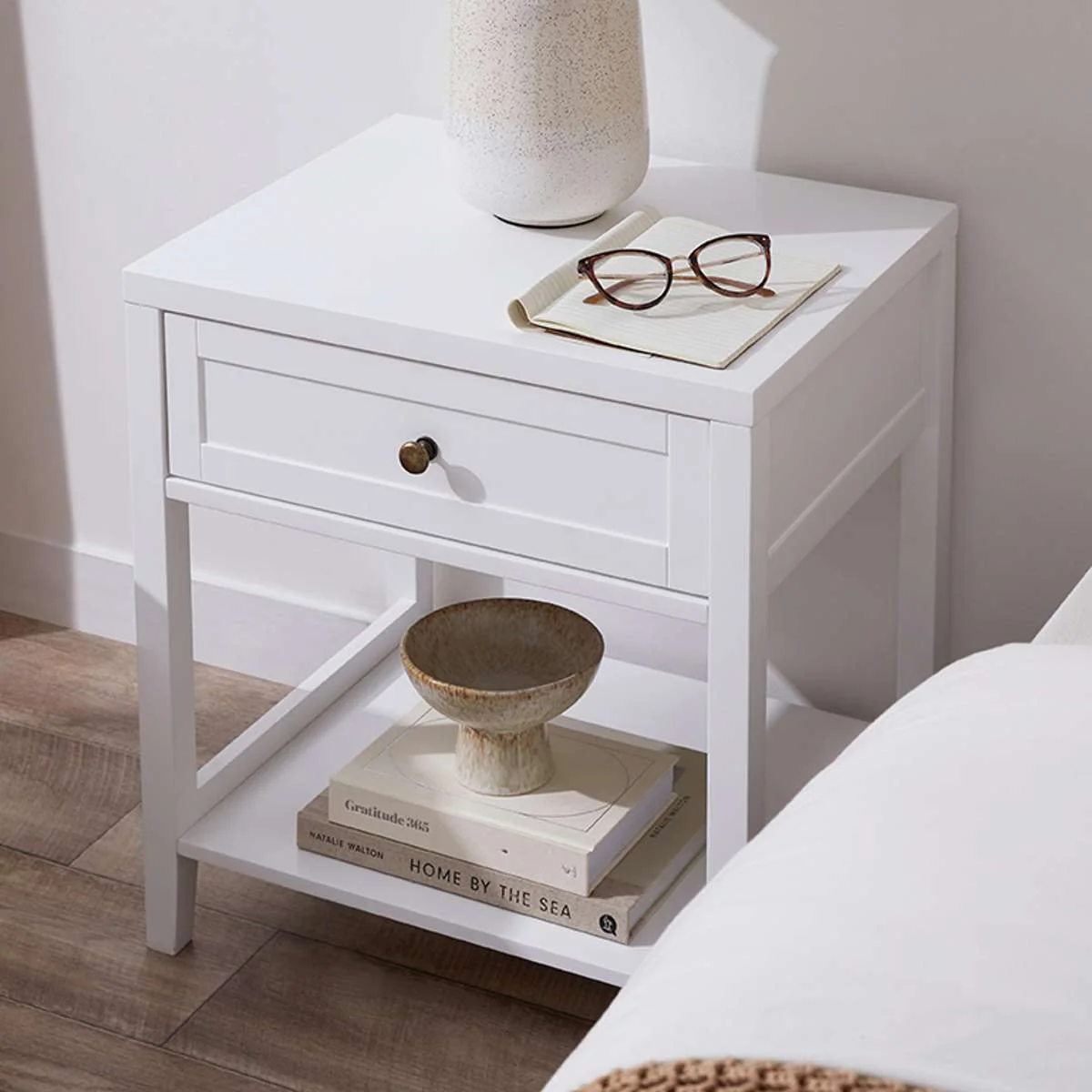 Cove Bedside Table - White - Image 6