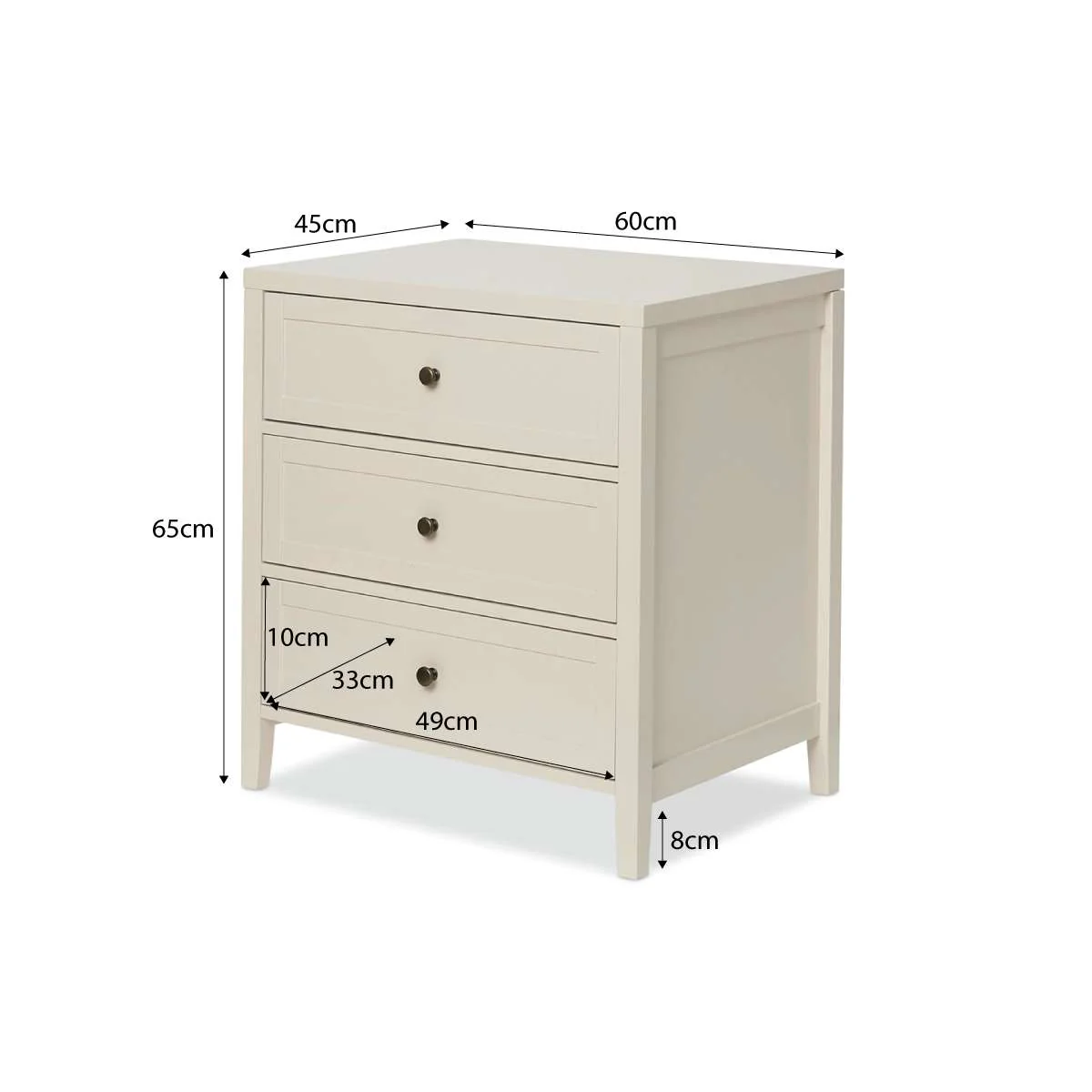 Cove Three Drawer - Beige - Image 8