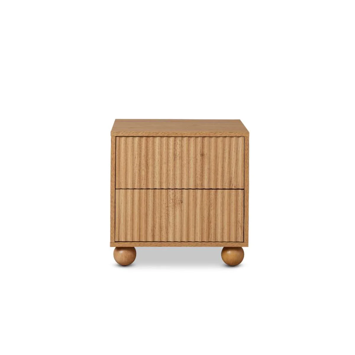 Deven Ball Feet Bedside Table - Natural - Image 11