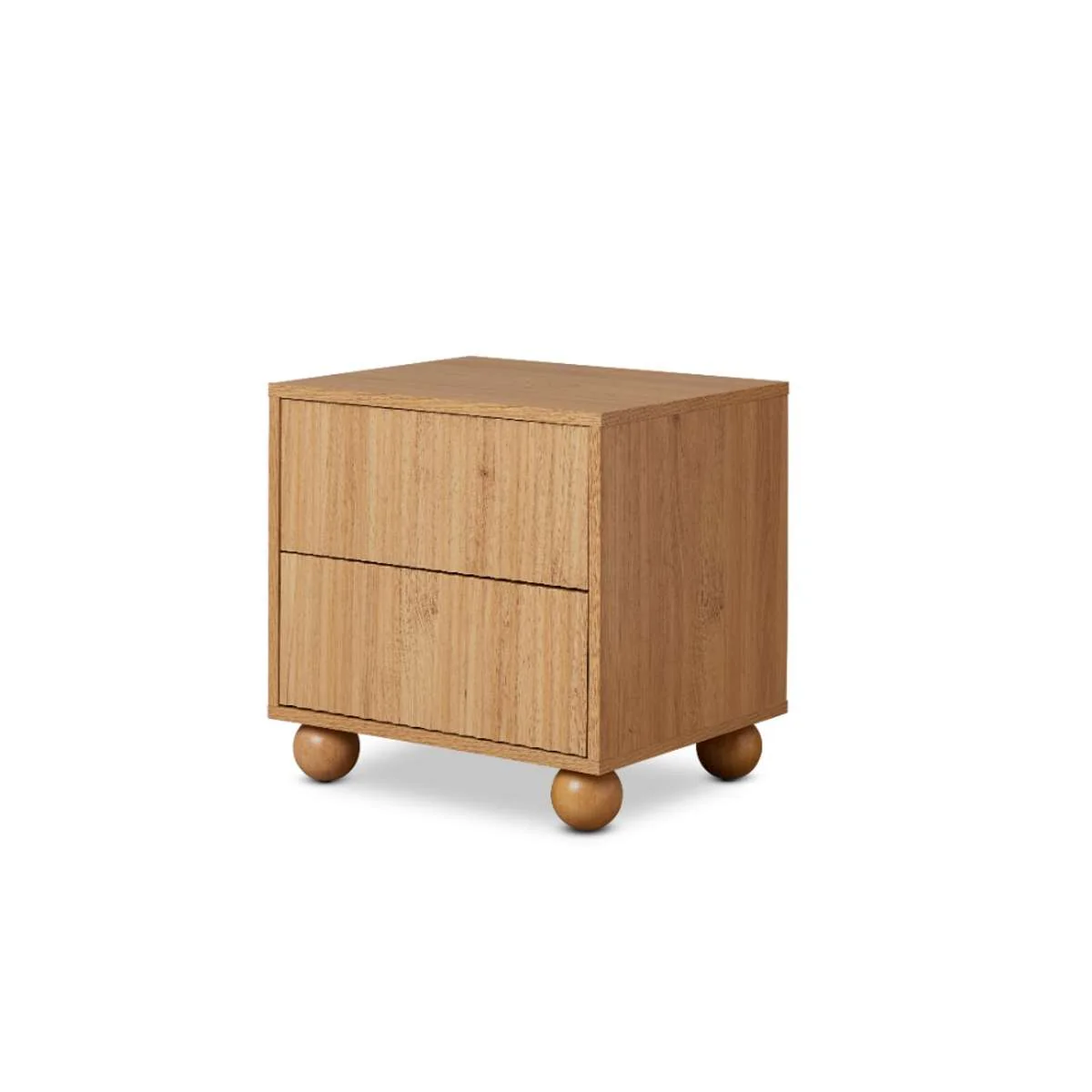 Deven Ball Feet Bedside Table - Natural - Image 12