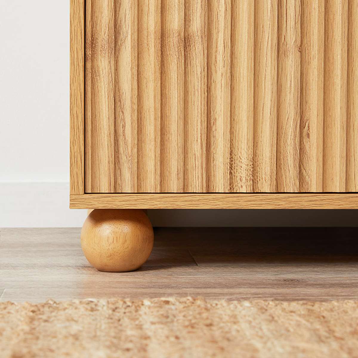 Deven Ball Feet Buffet - Natural - Image 4
