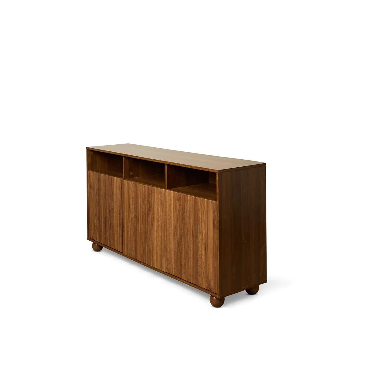 Deven Ball Feet Storage Console Table - Walnut - Image 7
