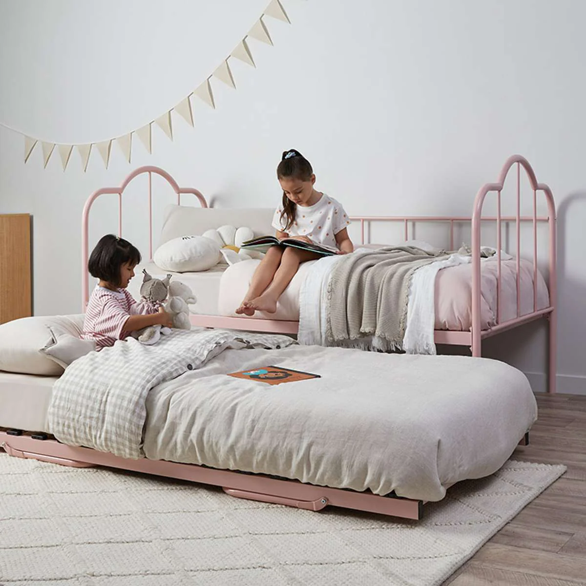 Dixie Day Bed With Trundle - Pink - Image 3