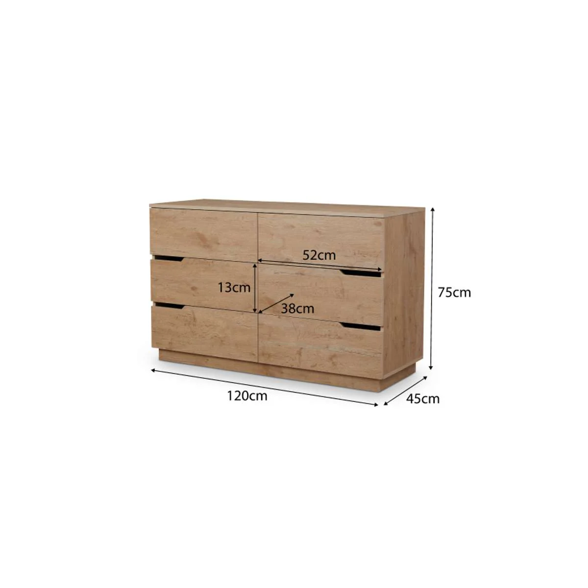 Zack Six Drawer - Natural - Image 7