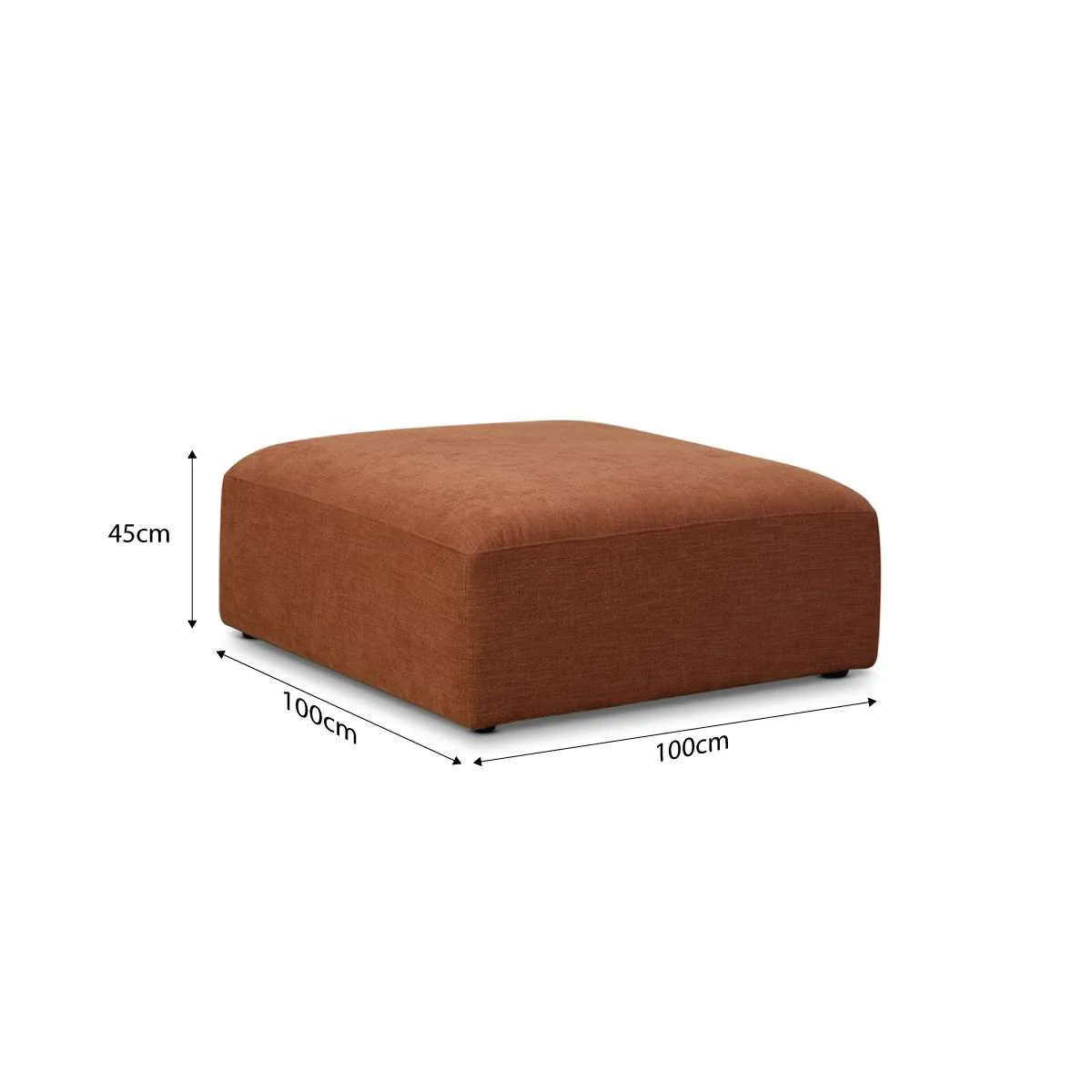 Dylan Large Ottoman - Rust - Image 7