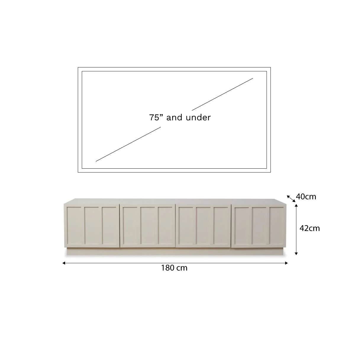 Emery Panel Entertainment Unit - Beige - Image 13